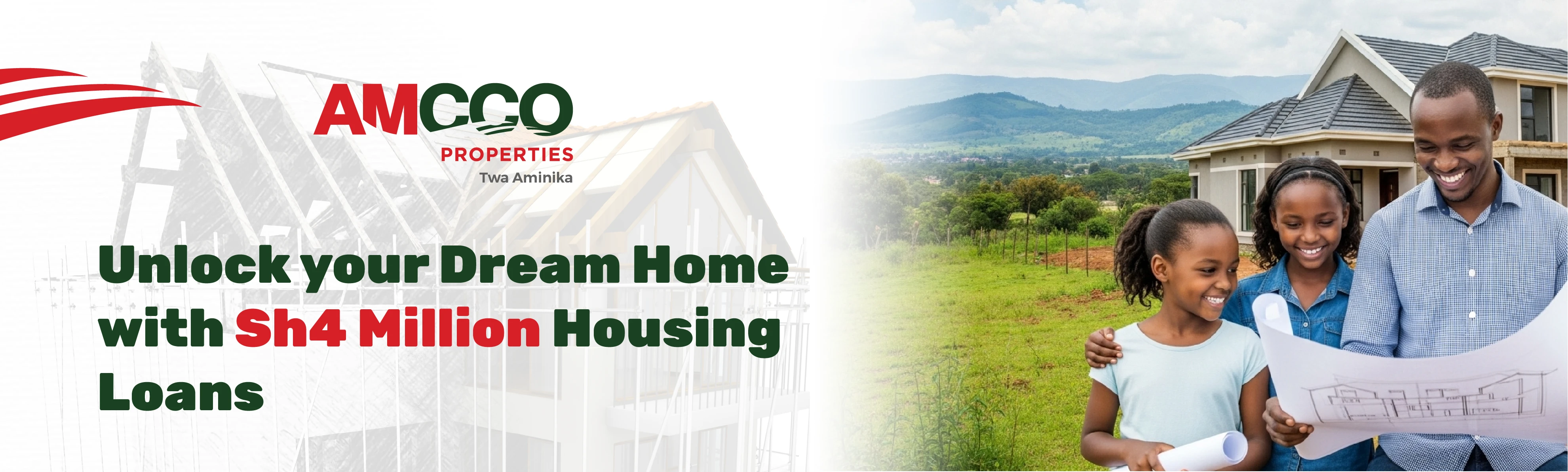 Sh4 Million Rural Housing Loans & Buy and Build Land in Ngong & Kikuyu | Amcco Properties
